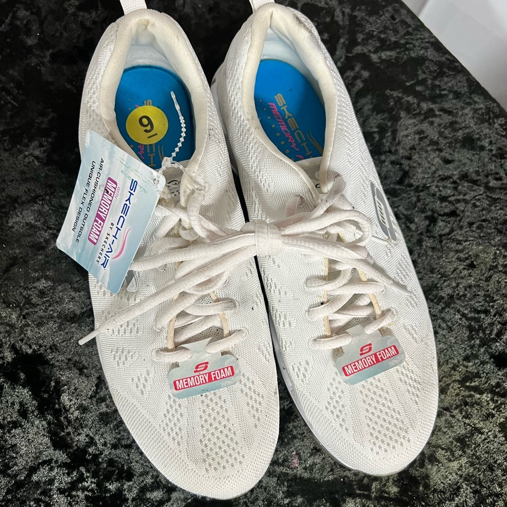 Skechers Women's White Memory Foam Shoes